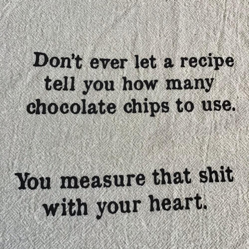 NWT Funny Baker Chocolate Chip Cookies Kitchen Dish Towel